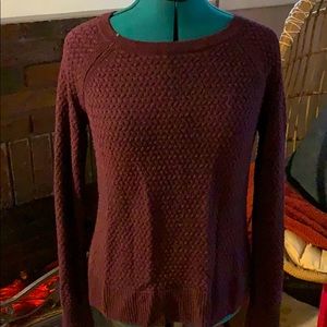 American eagle burgundy zipper sweater